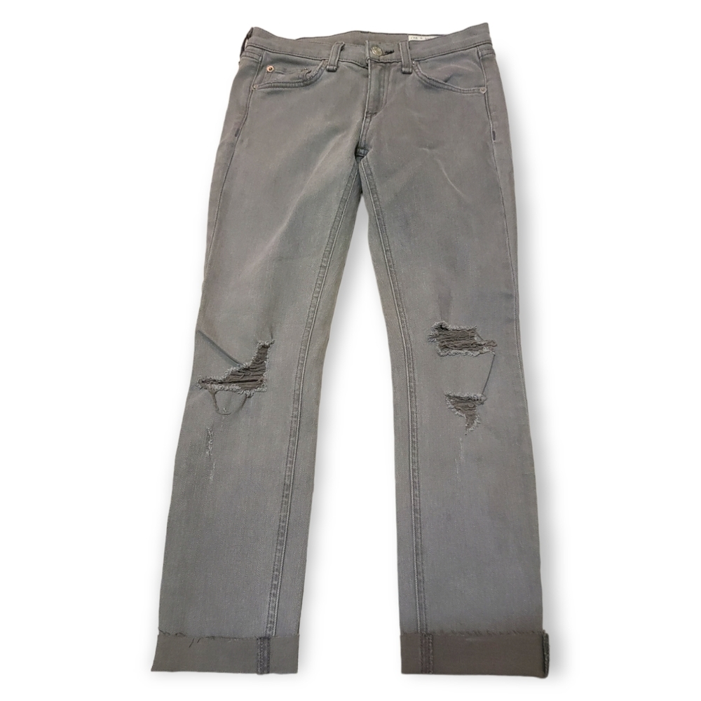 Rag & Bone Distressed Skinny Crop Jeans